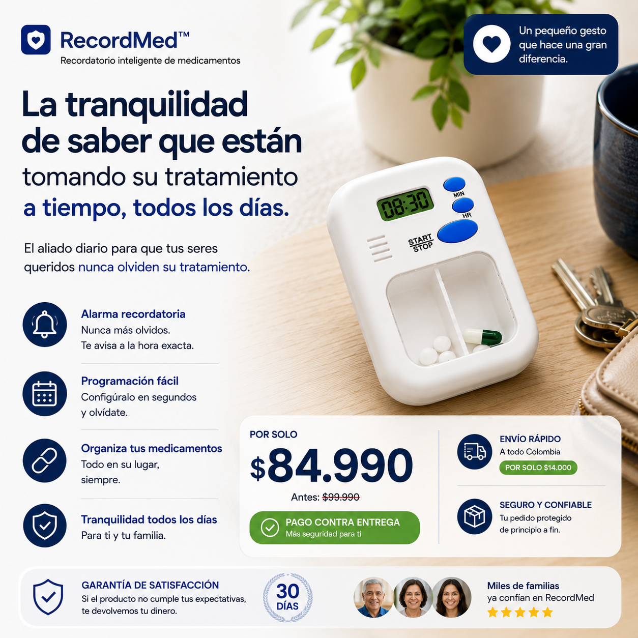 RecorMed™ Recordatorio inteligente de medicamentos